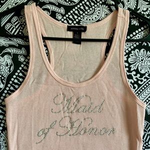 Light Pink “Maid of Honor” Rhinestone Tank Top